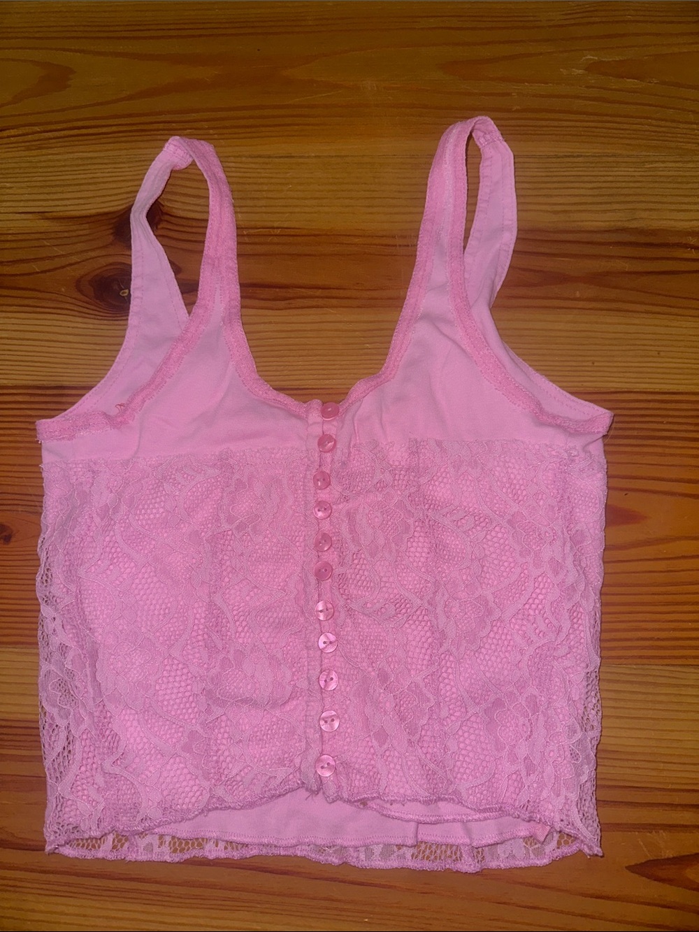 Free People Pink Lace Tank Top - Picture 3 of 3